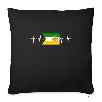 Irish Ireland Offaly Flag - Sofa pillowcase 17,3'' x 17,3'' (45 x 45 cm) - black - Front