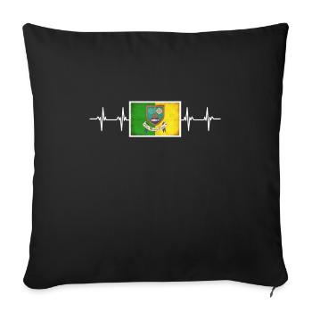 Drapeau irlandais irlandais Meath - Housse de coussin décorative 45 x 45 cm - noir - Devant
