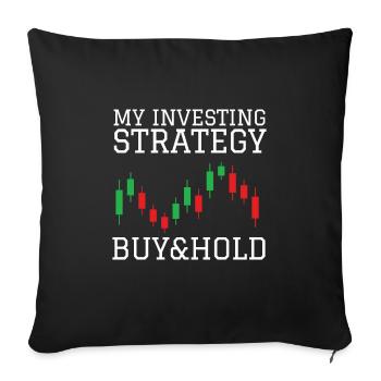 Stratégie d’investissement Buy and Hold - Housse de coussin décorative 45 x 45 cm - noir - Devant