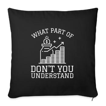 Stratégie d’investissement Buy and Hold - Housse de coussin décorative 45 x 45 cm - noir - Devant