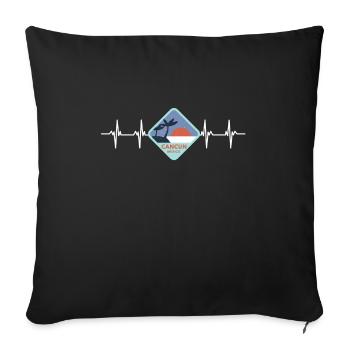 Mexique Cancun Flag - Housse de coussin décorative 45 x 45 cm - noir - Devant