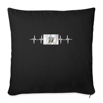 Mexique Mexique Nuevo Leon Drapeau - Housse de coussin décorative 45 x 45 cm - noir - Devant