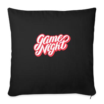Game Night Host Question Game Night - Sofa pillowcase 17,3'' x 17,3'' (45 x 45 cm) - black - Front