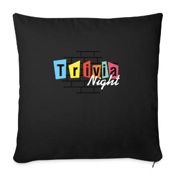 Game Night Host Question Game Night - Sofa pillowcase 17,3'' x 17,3'' (45 x 45 cm) - black - Front