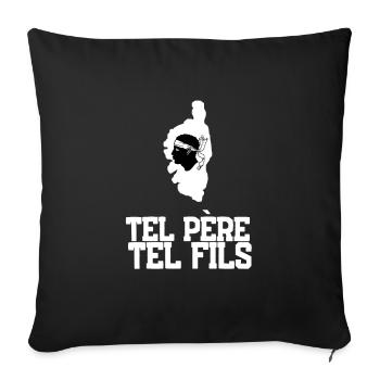 Corse Corsu Corssica 2B Head De Maure Corsica - Housse de coussin décorative 45 x 45 cm - noir - Devant