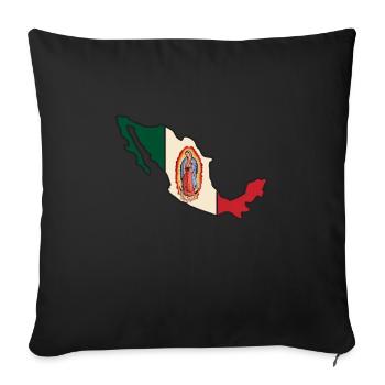 Notre-Dame de Guadalupe Vierge Marie - Housse de coussin décorative 45 x 45 cm - noir - Devant