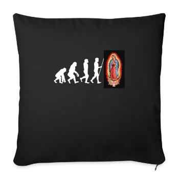 Notre-Dame de Guadalupe Vierge Marie - Housse de coussin décorative 45 x 45 cm - noir - Devant