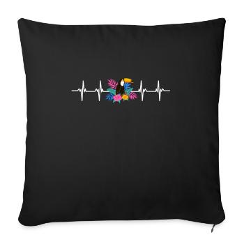 Sauvez la forêt tropicale - Housse de coussin décorative 45 x 45 cm - noir - Devant