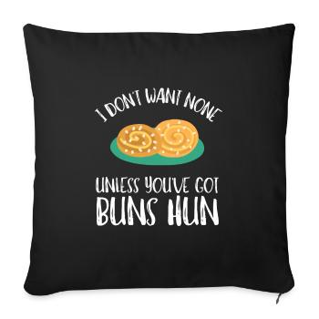 Cinnamon Roll And Cinnamon Buns - Sofakissenbezug 45 x 45 cm - Schwarz - Vorne
