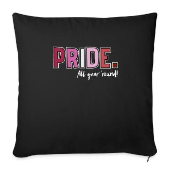 Pride LGBT Liebe gewinnt, wir sind queer und stolz - Sofakissenbezug 45 x 45 cm - Schwarz - Vorne