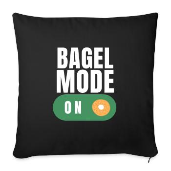 Sesame Bagel New York Jewish Deli - Sofakissenbezug 45 x 45 cm - Schwarz - Vorne
