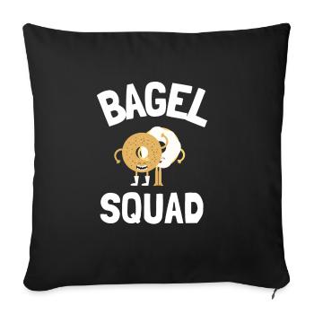Sesame Bagel New York Jewish Deli - Sofakissenbezug 45 x 45 cm - Schwarz - Vorne