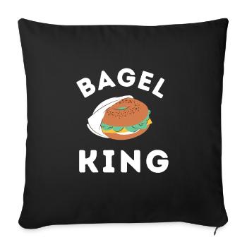 Sesame Bagel New York Jewish Deli - Sofakissenbezug 45 x 45 cm - Schwarz - Vorne