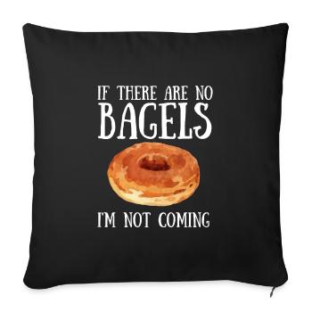 Sesame Bagel New York Jewish Deli - Sofakissenbezug 45 x 45 cm - Schwarz - Vorne