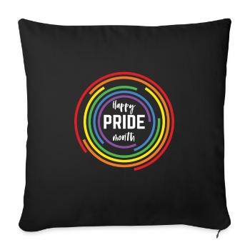 Pride LGBT love wins, we are queer and proud - Sofa pillowcase 17,3'' x 17,3'' (45 x 45 cm) - black - Front