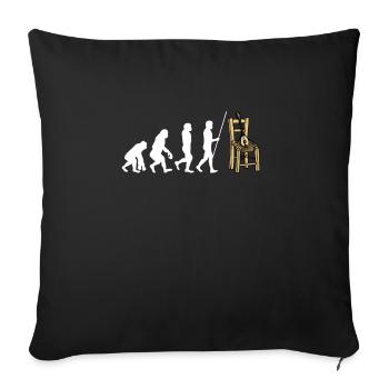 Bouzouki Irlandais Instrument Grec - Housse de coussin décorative 45 x 45 cm - noir - Devant