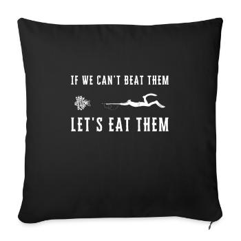 Lionfish Save The Reef Eat Lionfish Spearfishing - Sofa pillowcase 17,3'' x 17,3'' (45 x 45 cm) - black - Front