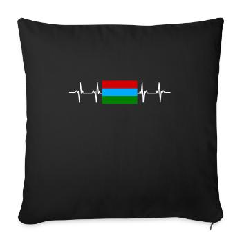 Russian Flag - Karelia - Sofa pillowcase 17,3'' x 17,3'' (45 x 45 cm) - black - Front
