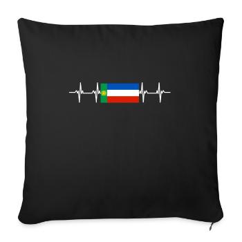 Russian Flag - Khakassia - Sofa pillowcase 17,3'' x 17,3'' (45 x 45 cm) - black - Front