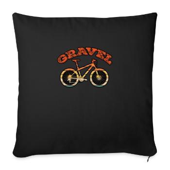 GRAVEL - cyclisme - Housse de coussin décorative 45 x 45 cm - noir - Devant
