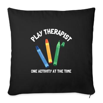 Play Therapist - Recreational Therapy Therapist RT - Sofakissenbezug 45 x 45 cm - Schwarz - Vorne