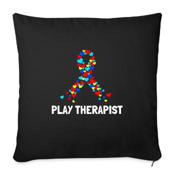 Play Therapist - Recreational Therapy Therapist RT - Sofakissenbezug 45 x 45 cm - Schwarz - Vorne
