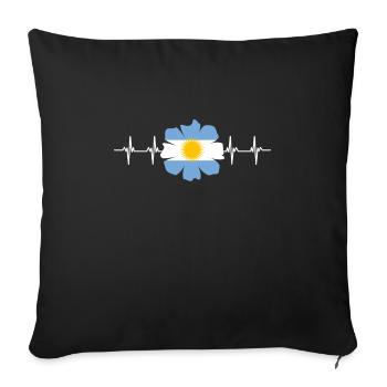 Argentina Flag - Sofakissenbezug 45 x 45 cm - Schwarz - Vorne