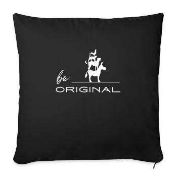 Musiciens de la ville de Brême - Housse de coussin décorative 45 x 45 cm - noir - Devant