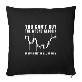 Altcoin Traders - Housse de coussin décorative 45 x 45 cm - noir - Devant