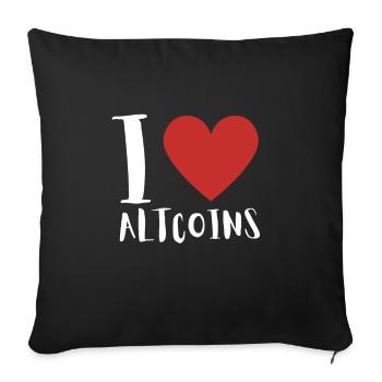 Altcoin Traders - Sofa pillowcase 17,3'' x 17,3'' (45 x 45 cm) - black - Front