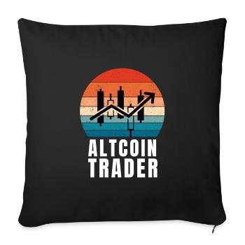 Altcoin Traders - Housse de coussin décorative 45 x 45 cm - noir - Devant