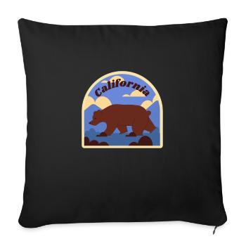California This Place - Sofa pillowcase 17,3'' x 17,3'' (45 x 45 cm) - black - Front