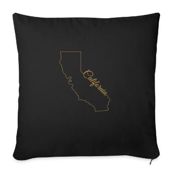 California This Place - Sofa pillowcase 17,3'' x 17,3'' (45 x 45 cm) - black - Front