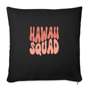 Waikiki Honolulu Island - Sofa pillowcase 17,3'' x 17,3'' (45 x 45 cm) - black - Front