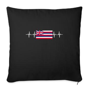 Waikiki Honolulu Island - Sofa pillowcase 17,3'' x 17,3'' (45 x 45 cm) - black - Front