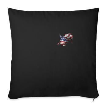 NY Stock Exchange Bull - Sofa pillowcase 17,3'' x 17,3'' (45 x 45 cm) - black - Front