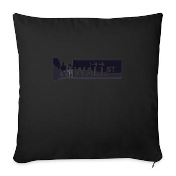 NY Stock Exchange Bull - Sofa pillowcase 17,3'' x 17,3'' (45 x 45 cm) - black - Front