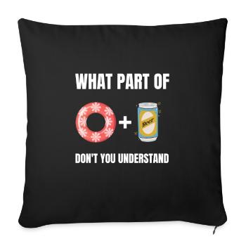 Tube de rivière Summer Float Trip - Housse de coussin décorative 45 x 45 cm - noir - Devant