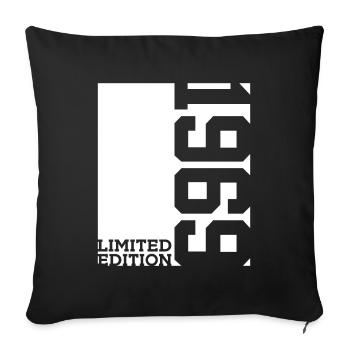 57TH BIRTHDAY LIMITED EDITION 1969 - Sofa pillowcase 17,3'' x 17,3'' (45 x 45 cm) - black - Front