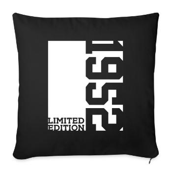 74TH BIRTHDAY LIMITED EDITION 1952 - Sofa pillowcase 17,3'' x 17,3'' (45 x 45 cm) - black - Front