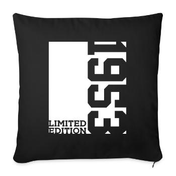 73RD BIRTHDAY LIMITED EDITION 1953 - Sofa pillowcase 17,3'' x 17,3'' (45 x 45 cm) - black - Front