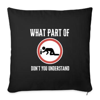 This job makes me drink - Sofa pillowcase 17,3'' x 17,3'' (45 x 45 cm) - black - Front