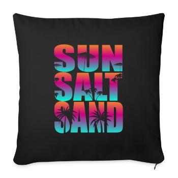 Sun Salt Sand - Sofa pillowcase 17,3'' x 17,3'' (45 x 45 cm) - black - Front