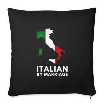Italia - Italian by marriage - Sofa pillowcase 17,3'' x 17,3'' (45 x 45 cm) - black - Front