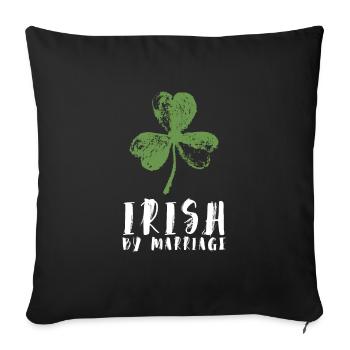 Italia - Italian by marriage - Sofa pillowcase 17,3'' x 17,3'' (45 x 45 cm) - black - Front