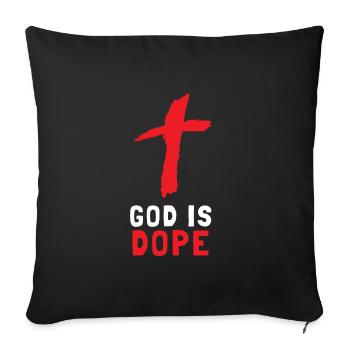 Christian - God Is Black And Red - Sofakissenbezug 45 x 45 cm - Schwarz - Vorne