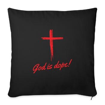 Christian - God Is Black And Red - Sofakissenbezug 45 x 45 cm - Schwarz - Vorne