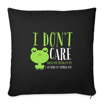 LGBTQ - Je me fiche de ce que tu penses de moi - Housse de coussin décorative 45 x 45 cm - noir - Devant