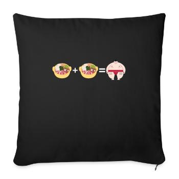 Ragoût de sumo - Hot Pot Chanko Hub - Housse de coussin décorative 45 x 45 cm - noir - Devant