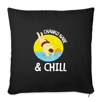 Ragoût de sumo - Hot Pot Chanko Hub - Housse de coussin décorative 45 x 45 cm - noir - Devant